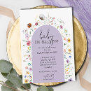 Search for purple baby shower invitations Wildflower