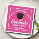 Search for pink graduation napkins Girly