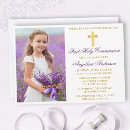 Search for purple first communion invitations Christian