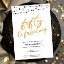 Search for golden 50th birthday invitations Fiftieth