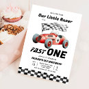 Search for race track birthday invitations Fast one birthday
