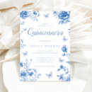 Search for enchanted quinceanera invitations Blue