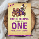 Search for prince 1st birthday invitations Knight
