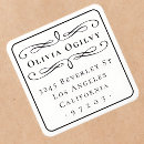 Search for return address square stickers Typography