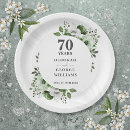 Search for 70th wedding anniversary paper plates 70 years