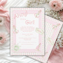 Search for nautical baby girl shower invitations Pink