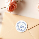 Search for vintage monogram wedding stickers Minimalist