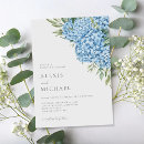 Search for blue hydrangea invitations Greenery