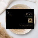 Search for black and gold rsvp cards Elegant