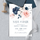Search for navy blush save the dates Botanical