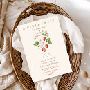 Search for strawberry baby shower invitations Watercolor