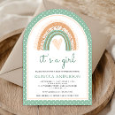 Search for peach and mint invitations It's a girl
