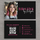 Search for hair braiding business cards Qr code