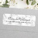 Search for white marble return address labels Classy