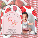 Search for fruit 1st birthday invitations Berry sweet one
