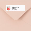 Search for baby first birthday return address labels Red