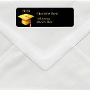 Search for gold and black graduation return address labels Party