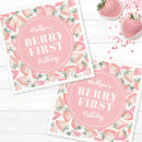 Search for strawberry napkins Berry first birthday party