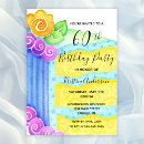 Search for yellow 60th birthday invitations Blue