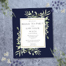 Search for tea 4x5 invitations Navy blue