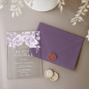 Search for mauve bridal shower invitations Lavender