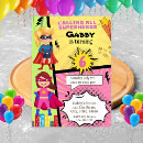 Search for girls superhero birthday invitations Girl superhero party