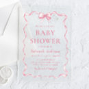 Search for feminine baby shower invitations Pink bow