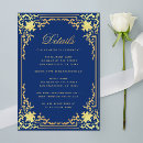 Search for gold foil wedding enclosure cards Calligraphy