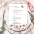 Search for boho wedding menus Floral