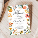 Search for colourful flowers baby shower invitations Little wildflower
