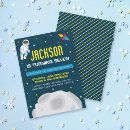 Search for rocket ship birthday invitations Moon and stars