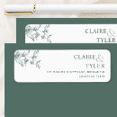 Search for green wedding return address labels Elegant modern