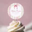 Search for vintage pink baby shower stickers Coquette