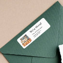 Search for luggage return address labels Watercolor