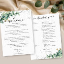 Search for itinerary for guests wedding programs Watercolor