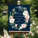 Search for navy and blush wedding signs Watercolor