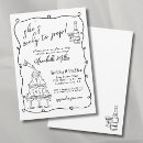 Search for popping bottles invitations Black and white