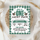 Search for lucky one 1st birthday invitations Chic