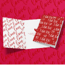 Search for i love you valentines day cards Red and white