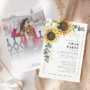 Search for sunflower graduation invitations Modern