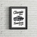 Search for black and white car posters Vintage