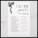 Search for find the guest bridal shower games Black and white