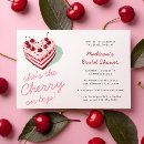 Search for cake bridal shower invitations Cherry on top