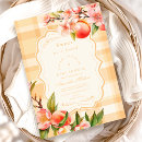 Search for sweet as a peach baby shower invitations Watercolor