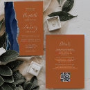 Search for navy and rust wedding invitations Qr code