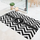 Search for black and white chevron bath mats Zigzag pattern