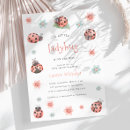 Search for ladybug invitations Little lady