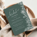 Search for emerald green bridal shower invitations Calligraphy