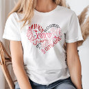 Search for romantic words tshirts For her
