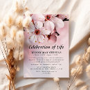 Search for pink funeral invitations Remembrance